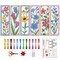 6 Pcs Flower Cross Stitch Bookmark Kit for Beginner with Backing Felt Floss Instruction Sunflowers Tulip DIY Stamped Embroidery Bookmark Kit for Starter Adults Book Lovers